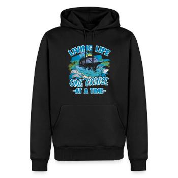 Vacances de croisière - Bateau de croisière - Sweat à capuche Premium bio Homme - noir - Devant - Nico (187cm)