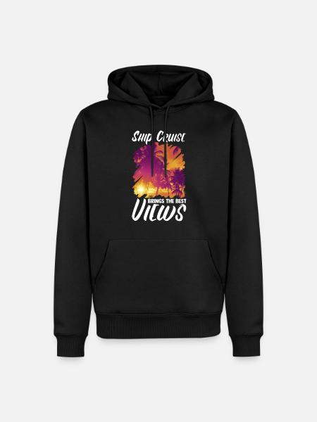 Cruising Vacation - Cruise Ship - Männer Premium Bio Hoodie - Schwarz