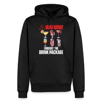 Vacances de croisière - Bateau de croisière - Sweat à capuche Premium bio Homme - noir - Devant - Nico (187cm)