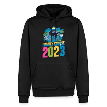 Cruising Vacation 2023 - Cruise Ship - Männer Premium Bio Hoodie - Schwarz - Vorne - Nico (187cm)