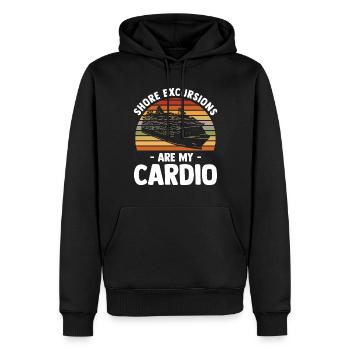 Vacances de croisière - Bateau de croisière - Sweat à capuche Premium bio Homme - noir - Devant - Nico (187cm)