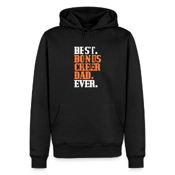 Beau-père Père Beau-père Papa Cadeau de fête des pères - Sweat à capuche Premium bio Homme - noir - Devant - Nico (187cm)