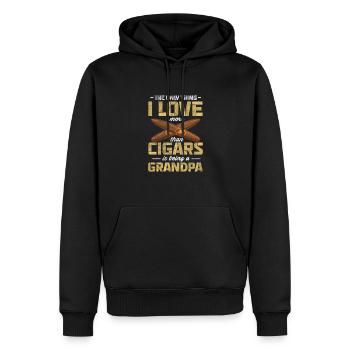 Cigare - Sweat à capuche Premium bio Homme - noir - Devant - Nico (187cm)