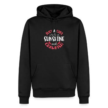 Écrevisse - Sweat à capuche Premium bio Homme - noir - Devant - Nico (187cm)