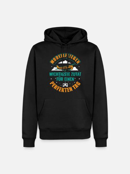 Modellfliegen - Männer Premium Bio Hoodie - Schwarz