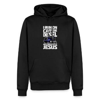 Diesel Auto Tuning Véhicule à Essence Cadeau - Sweat à capuche Premium bio Homme - noir - Devant - Nico (187cm)