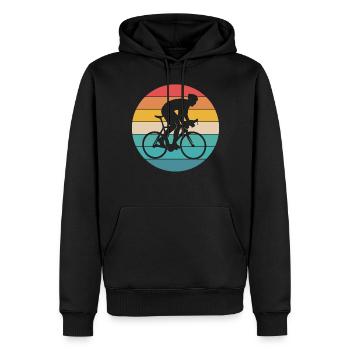 Bahnrad Fahrrad Sport Radfahrer - Männer Premium Bio Hoodie - Schwarz - Vorne - Nico (187cm)