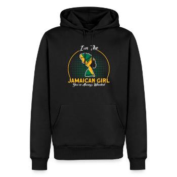 Jamaïque Drapeau Jamaïcain Cadeau - Sweat à capuche Premium bio Homme - noir - Devant - Nico (187cm)