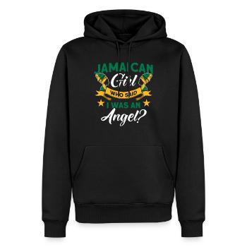 Jamaïque Drapeau Jamaïcain Cadeau - Sweat à capuche Premium bio Homme - noir - Devant - Nico (187cm)