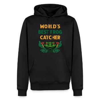 Der Beste Frosch Fänger der Welt Frosch mit Frosch - Männer Premium Bio Hoodie - Schwarz - Vorne - Nico (187cm)
