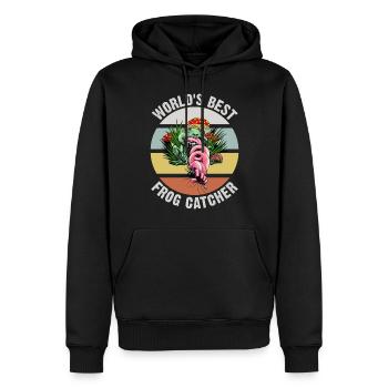 Der Beste Frosch Fänger der Welt Frosch fängt - Männer Premium Bio Hoodie - Schwarz - Vorne - Nico (187cm)