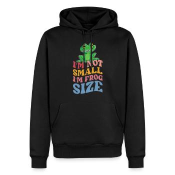 Ich bin nicht klein, ich bin grösser als ein - Männer Premium Bio Hoodie - Schwarz - Vorne - Nico (187cm)