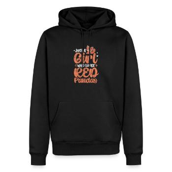 Panda - Sweat à capuche Premium bio Homme - noir - Devant - Nico (187cm)