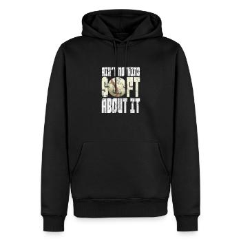 Softball - Sweat à capuche Premium bio Homme - noir - Devant - Nico (187cm)
