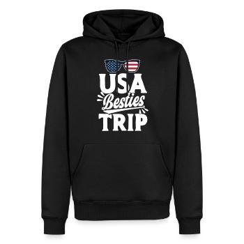 Besties Trip Urlaubsreise Urlaub Geschenk - Männer Premium Bio Hoodie - Schwarz - Vorne - Nico (187cm)