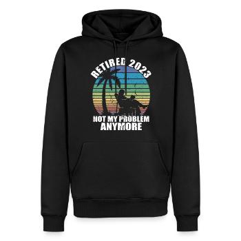 Ruhestand 2023 Ruhestand Geschenk für Männer & Frauen Lustig - Männer Premium Bio Hoodie - Schwarz - Vorne - Nico (187cm)