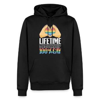 LGBTQ Gay Pride Schwul - Männer Premium Bio Hoodie - Schwarz - Vorne - Nico (187cm)