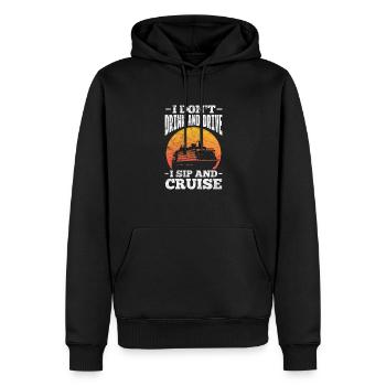 Bateau de croisière Cadeau de bateau de vacances - Sweat à capuche Premium bio Homme - noir - Devant - Nico (187cm)