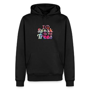 Hippie Peace Flower Power Amour Paix Cadeau - Sweat à capuche Premium bio Homme - noir - Devant - Nico (187cm)