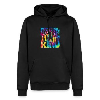 Hippie Peace Flower Power Amour Paix Cadeau - Sweat à capuche Premium bio Homme - noir - Devant - Nico (187cm)