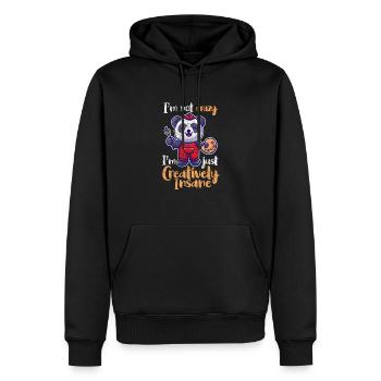 Panda - Sweat à capuche Premium bio Homme - noir - Devant - Nico (187cm)