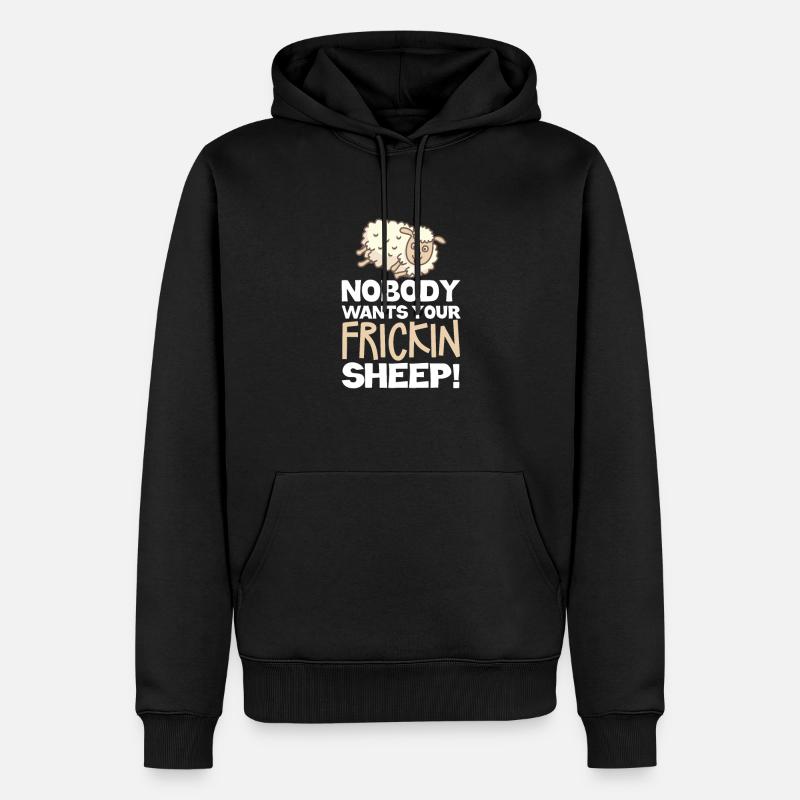 Schaf - Männer Premium Bio Hoodie - Schwarz