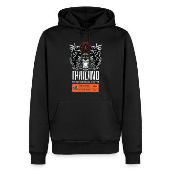 Coffee best specialty Thailand - Men’s Premium Organic Hoodie - black - Front - Nico (187cm)