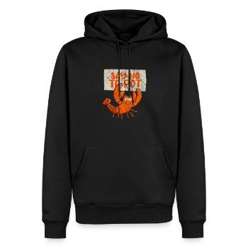 Languste Langusten Meeresfrüchte Krebs Geschenk - Männer Premium Bio Hoodie - Schwarz - Vorne - Nico (187cm)
