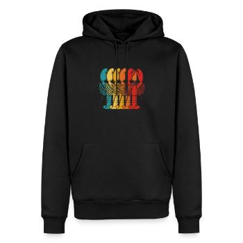 Écrevisse - Sweat à capuche Premium bio Homme - noir - Devant - Nico (187cm)