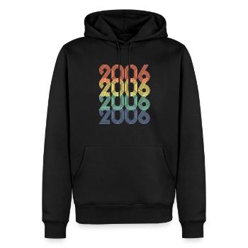 Cool Retro 2006, 17 Jahre alt, 17. Geburtstag Teens - Männer Premium Bio Hoodie - Schwarz - Vorne - Nico (187cm)