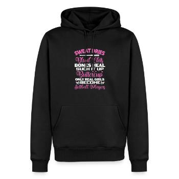 Joueur de softball Baseball Sport Pitcher Cadeau - Sweat à capuche Premium bio Homme - noir - Devant - Nico (187cm)