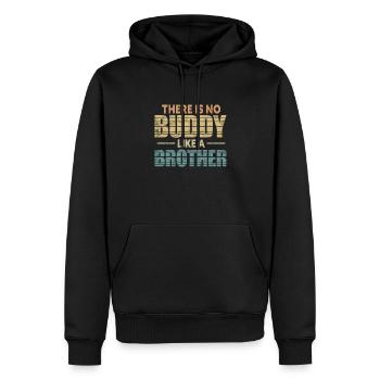 Frère - Sweat à capuche Premium bio Homme - noir - Devant - Nico (187cm)