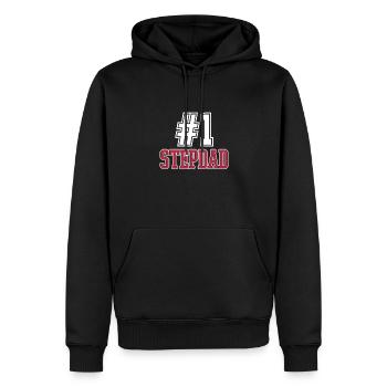 Beau-père Père Beau-père Papa Cadeau de fête des pères - Sweat à capuche Premium bio Homme - noir - Devant - Nico (187cm)
