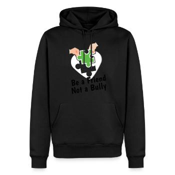Soyez un ami pas un intimidateur Gentillesse Sensibilisation Journée de l’unité - Sweat à capuche Premium bio Homme - noir - Devant - Nico (187cm)