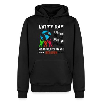 Against Bullying Kindness Awareness Unity Day - Männer Premium Bio Hoodie - Schwarz - Vorne - Nico (187cm)