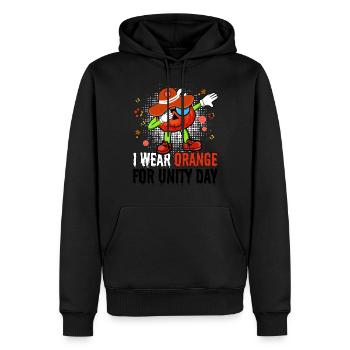 Dabbing Pumpkin Peace Kindness Awareness Unity Day - Männer Premium Bio Hoodie - Schwarz - Vorne - Nico (187cm)