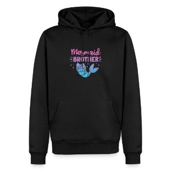 Bruder - Männer Premium Bio Hoodie - Schwarz - Vorne - Nico (187cm)