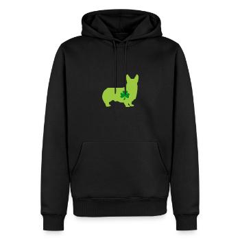 Corgi - Men’s Premium Organic Hoodie - black - Front - Nico (187cm)