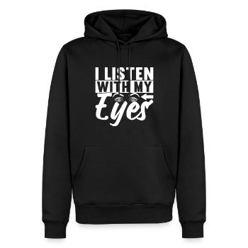 Taub Taubstumm Deaf - Männer Premium Bio Hoodie - Schwarz - Vorne - Nico (187cm)