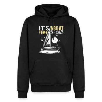 Sailing Sailboat Sailor - Men’s Premium Organic Hoodie - black - Front - Nico (187cm)