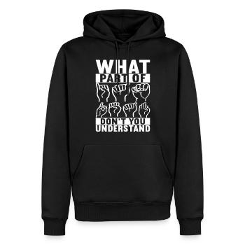 Taub Taubstumm Deaf - Männer Premium Bio Hoodie - Schwarz - Vorne - Nico (187cm)