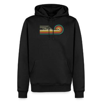 Super schnelles Schneemobil im Retro Style - Männer Premium Bio Hoodie - Schwarz - Vorne - Nico (187cm)