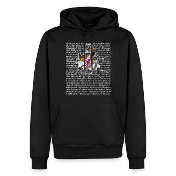 Schneemobil Monster springt durch Braap Sound - Männer Premium Bio Hoodie - Schwarz - Vorne - Nico (187cm)