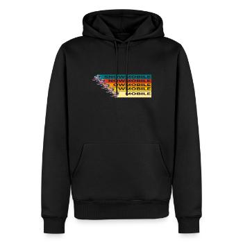 Schneemobil Monster Rennen in coolen Retro Farben - Männer Premium Bio Hoodie - Schwarz - Vorne - Nico (187cm)