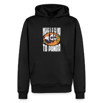 Panda - Sweat à capuche Premium bio Homme - noir - Devant - Nico (187cm)