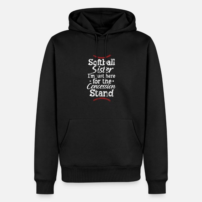 Softball Schwester - Männer Premium Bio Hoodie - Schwarz