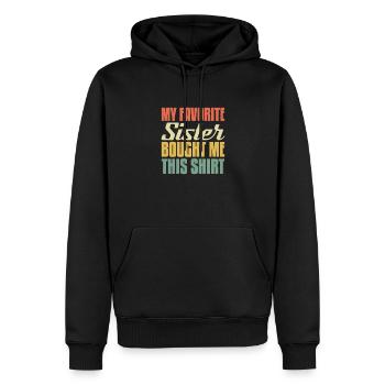 Big Brother Sibling Sister Gift - Men’s Premium Organic Hoodie - black - Front - Nico (187cm)