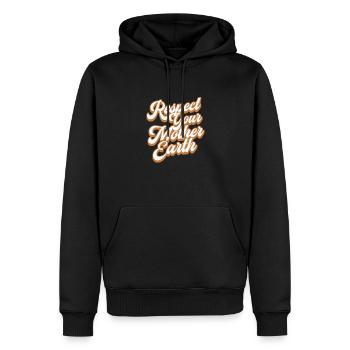 Hippie Peace Flower Power Amour Paix Cadeau - Sweat à capuche Premium bio Homme - noir - Devant - Nico (187cm)
