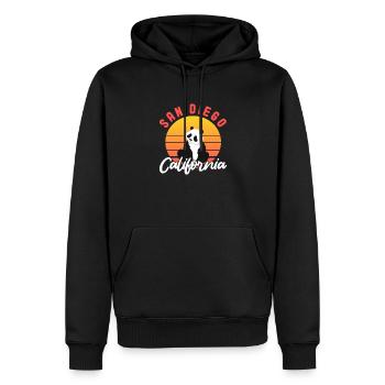 Panda Panda Ours Ours Animal Pandas Cadeau - Sweat à capuche Premium bio Homme - noir - Devant - Nico (187cm)