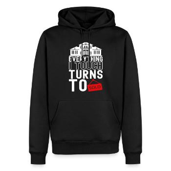 Marqueur immobilier Markler Immobilien - Sweat à capuche Premium bio Homme - noir - Devant - Nico (187cm)